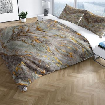 Monohome Marble 3D Dijital Baskılı Çift Kişilik Nevresim Takımı