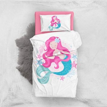 Monohome Mermaid 3D Pamuk Saten Bebek Nevresim Takım