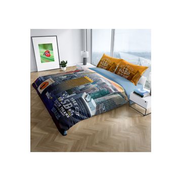 Monohome New York 3D Dijital Baskılı Renkli Çift Kişilik 200x220 cm Nevresim Takımı