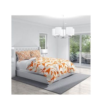 Monohome Orange 3D Dijital Baskılı Çift Kişilik Nevresim Takımı