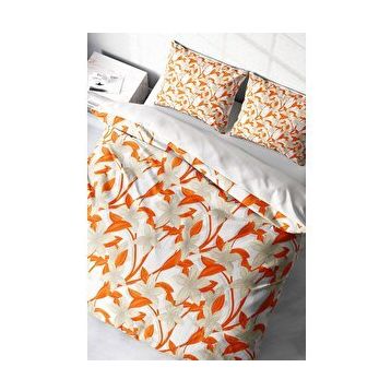 Monohome Orange Fruit 3D Pamuk Saten Çift Kişilik Nevresim Takımı