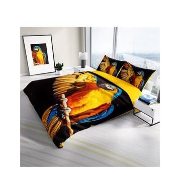 Monohome Parrot 3D Pamuk Saten Çift Kişilik 200x220 cm Nevresim Takımı