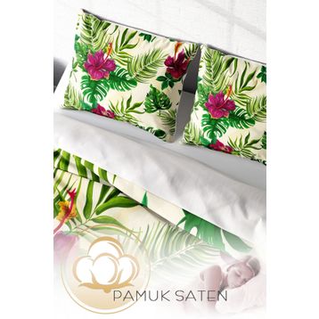 Monohome Peace Of The Green Naturel Renkli Çift Kişilik 200x220 cm Nevresim Takımı
