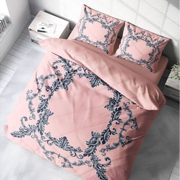 Monohome Pink Baraque 3D Pamuk Saten Çift Kişilik 200x220 cm Nevresim Takımı