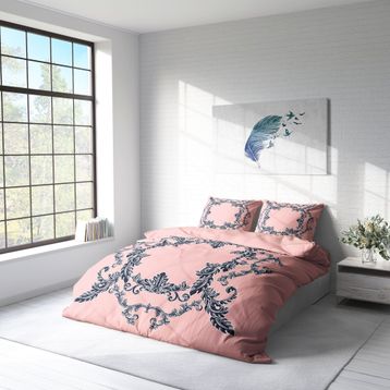 Monohome Pink Baraque 3D Pamuk Saten Çift Kişilik 200x220 cm Nevresim Takımı