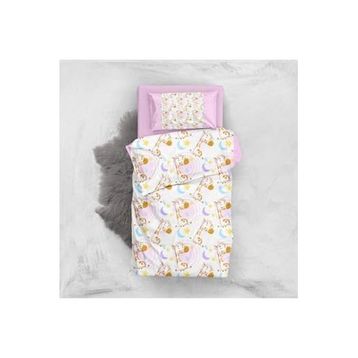Monohome Pink Giraffe 3D Pamuk Saten Bebek 100x150 cm Nevresim Takımı