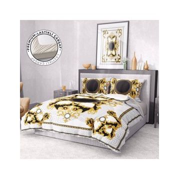 Monohome Premium Luxury 3D Saten Pamuk Gold Brand Çift Kişilik Nevresim Takımı