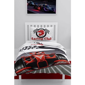 Monohome Racer 3D Pamuk Saten Çocuk 160x220 cm Nevresim Takımı