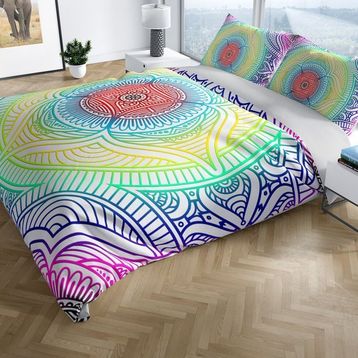 Monohome Rainbow 3D Pamuk Saten Çift Kişilik 200x220 cm Nevresim Takımı