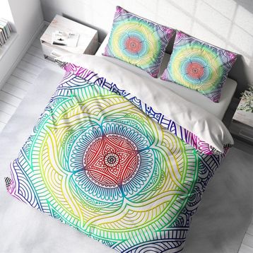 Monohome Rainbow 3D Pamuk Saten Çift Kişilik 200x220 cm Nevresim Takımı