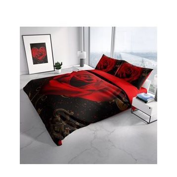 Monohome Red Black Heart 3D Çift Kişilik Nevresim Takımı