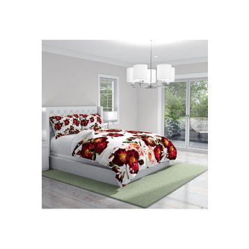 Monohome Red Rose Naturel Renkli Çift Kişilik 200x220 cm Nevresim Takımı