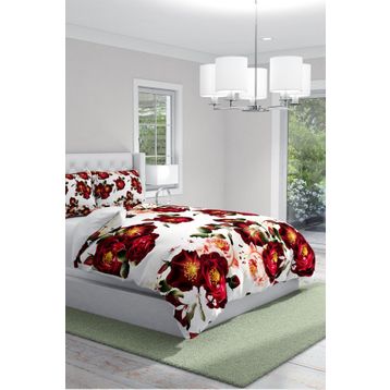 Monohome Red Rose Naturel Renkli Çift Kişilik 200x220 cm Nevresim Takımı