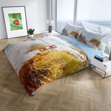 Monohome Reeds 3D Dijital Baskılı Renkli Çift Kişilik 200x220 cm Nevresim Takımı