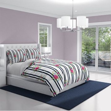 Monohome Ribbon Flowers Naturel Renkli Çift Kişilik 200x220 cm Nevresim Takımı