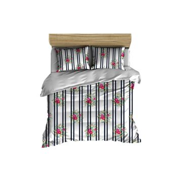 Monohome Ribbon Flowers Naturel Renkli Çift Kişilik 200x220 cm Nevresim Takımı