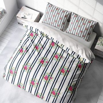 Monohome Ribbon Flowers Naturel Renkli Çift Kişilik 200x220 cm Nevresim Takımı