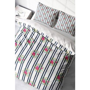 Monohome Ribbon Flowers Naturel Renkli Çift Kişilik 200x220 cm Nevresim Takımı