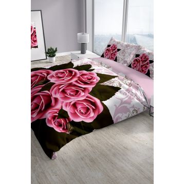 Monohome ROSE-1008 Naturel Renkli Çift Kişilik 200x220 cm Nevresim Takımı