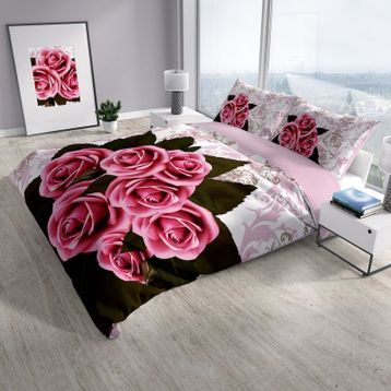 Monohome ROSE-1008 Naturel Renkli Çift Kişilik 200x220 cm Nevresim Takımı