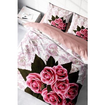 Monohome ROSE-1008 Naturel Renkli Çift Kişilik 200x220 cm Nevresim Takımı