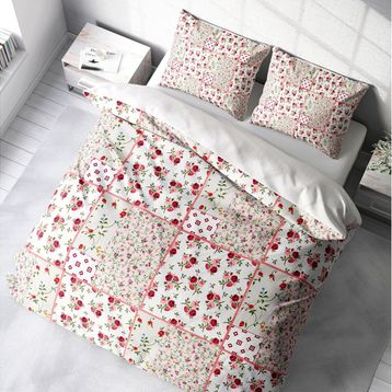Monohome Rose Branch 3D Pamuk Saten Çift Kişilik Nevresim Takımı