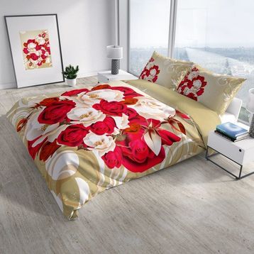 Monohome Rose CREAM-1007 Naturel Renkli Çift Kişilik 200x220 cm Nevresim Takımı