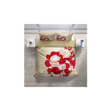 Monohome Rose CREAM-1007 Naturel Renkli Çift Kişilik 200x220 cm Nevresim Takımı