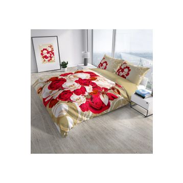 Monohome Rose CREAM-1007 Naturel Renkli Çift Kişilik 200x220 cm Nevresim Takımı