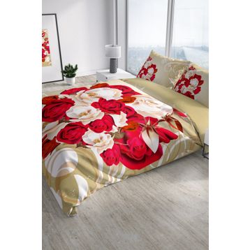 Monohome Rose CREAM-1007 Naturel Renkli Çift Kişilik 200x220 cm Nevresim Takımı