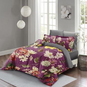 Monohome Rose Mix 3d Pamuk Saten Çift Kişilik Nevresim Takımı
