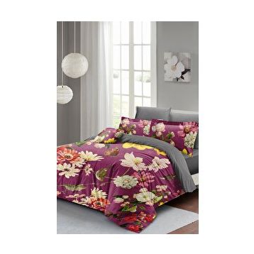 Monohome Rose Mix 3d Pamuk Saten Çift Kişilik Nevresim Takımı