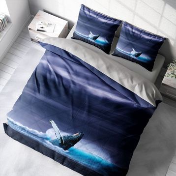 Monohome Shark 3D Pamuk Saten Çift Kişilik 200x220 cm Nevresim Takımı