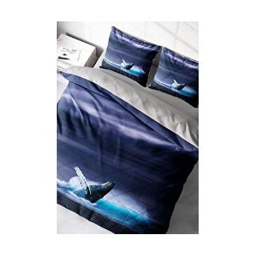 Monohome Shark 3D Pamuk Saten Çift Kişilik 200x220 cm Nevresim Takımı