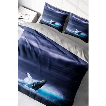 Monohome Shark 3D Renkli Çift Kişilik 200x220 cm Nevresim Takımı