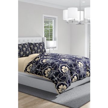 Monohome Soft Night Klasik Renkli Çift Kişilik 200x220 cm Nevresim Takımı