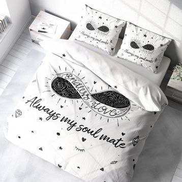 Monohome Soul Mate 3D Pamuk Saten Çift Kişilik Nevresim Takımı