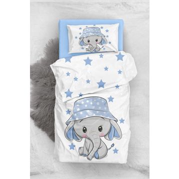 Monohome Star Elephant 3d Pamuk Saten Bebek Nevresim Takımı