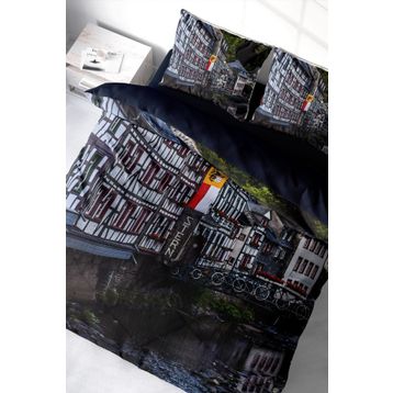 Monohome Stern 3D Pamuk Saten Çift Kişilik 200x220 cm Nevresim Takımı