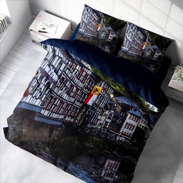 Monohome Stern 3D Pamuk Saten Çift Kişilik 200x220 cm Nevresim Takımı