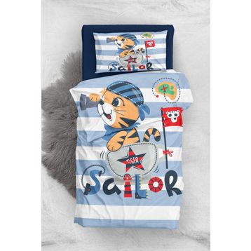 Monohome Tige Sailor 3d Pamuk Saten Bebek Nevresim Takımı
