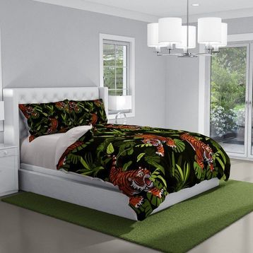 Monohome Tigers Naturel Renkli Çift Kişilik 200x220 cm Nevresim Takımı