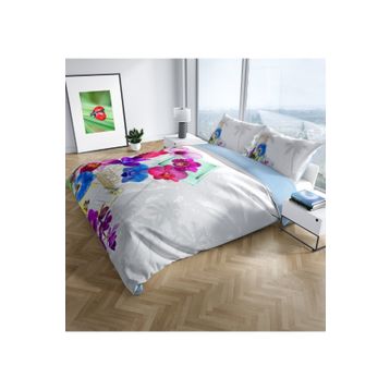 Monohome Viola 3D Dijital Baskılı Renkli Çift Kişilik 200x220 cm Nevresim Takımı