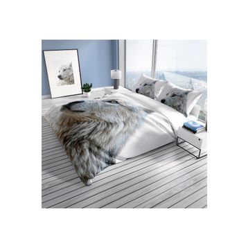 Monohome White Wolf Naturel Renkli Çift Kişilik 200x220 cm Nevresim Takımı