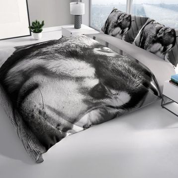 Monohome Wolfie 3D Renkli Çift Kişilik 200x220 cm Nevresim Takımı