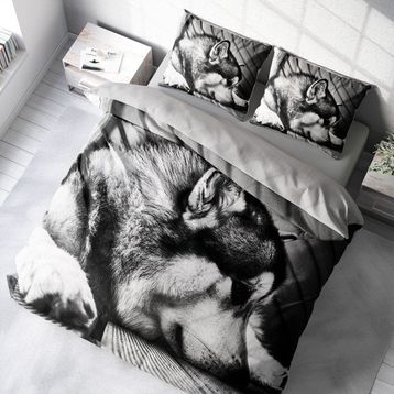 Monohome Wolfie 3D Renkli Çift Kişilik 200x220 cm Nevresim Takımı
