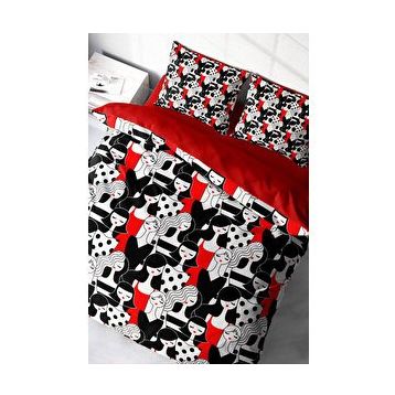 Monohome Woman Patern 3D Pamuk Saten Çift Kişilik 200x220 cm Nevresim Takımı