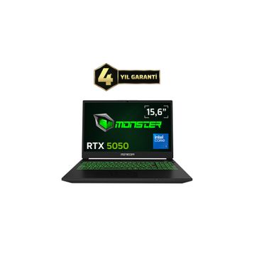Monster Abra A5 V22.2.11 Core 7 250H 12 GB RAM 500 GB SSD RTX 5050 Windows 11 Home 15.6 inç Gaming Laptop
