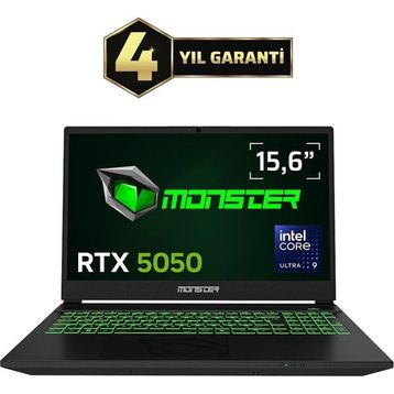 Monster Abra A5 V22.3 Ultra 9 185H 16GB RAM 500GB SSD RTX 5050 FreeDOS 15.6 inç Oyun Bilgisayarı