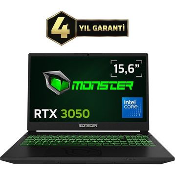 Monster Abra A5 V22.5.5 Core 7 230H 32 GB RAM 1 TB SSD RTX 3050 Windows 11 Home 15.6 inç Gaming Laptop